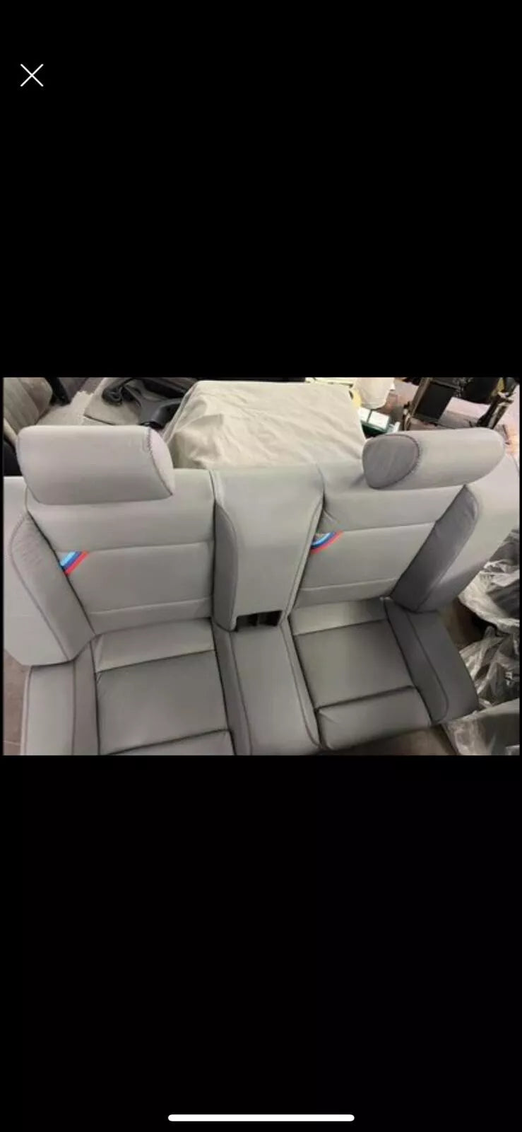 BMW E30 Coupe E30 M3 Grey leather front sports seats. Left + right.