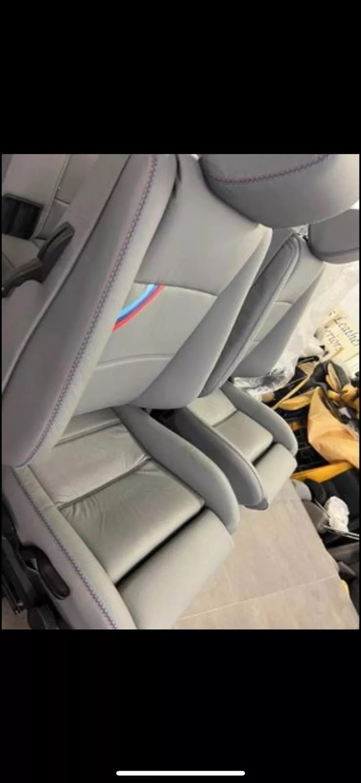 BMW E30 Coupe E30 M3 Grey leather front sports seats. Left + right.