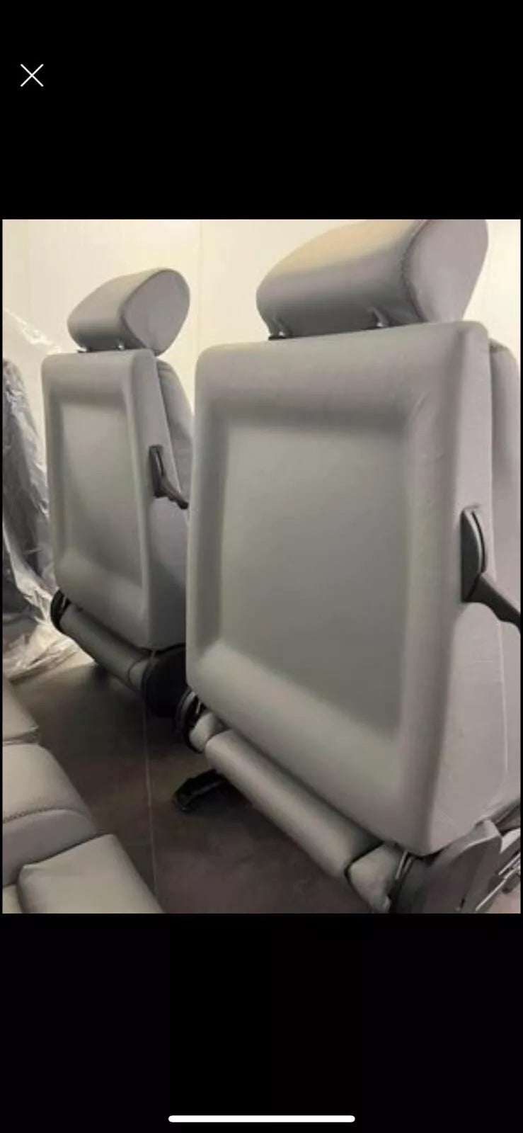 BMW E30 Coupe E30 M3 Grey leather front sports seats. Left + right.