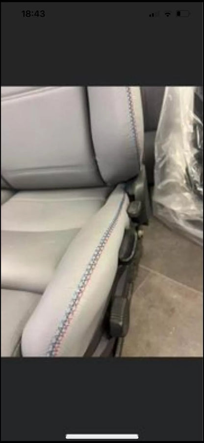 BMW E30 Coupe E30 M3 Grey leather front sports seats. Left + right.